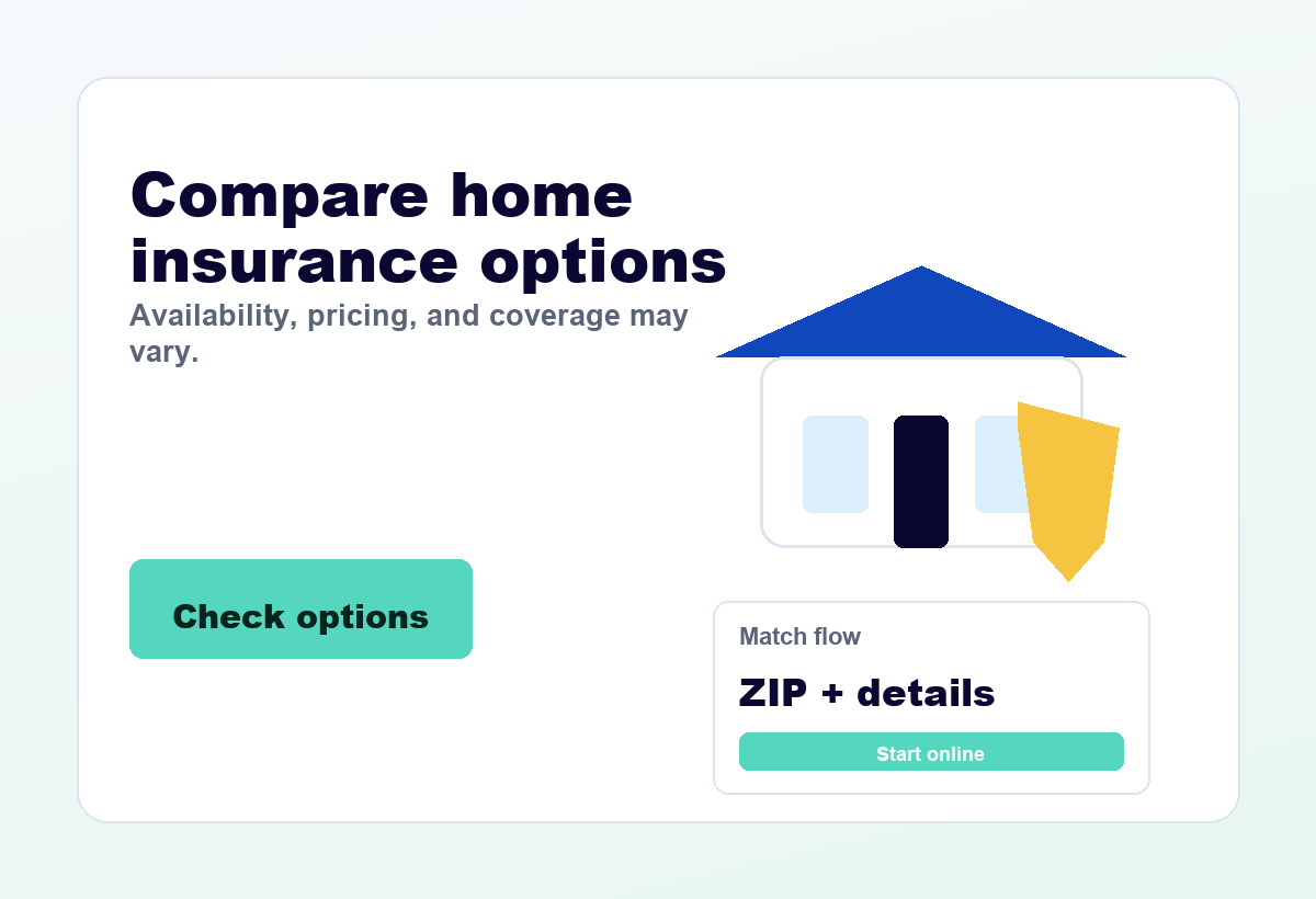 Home insurance matching preview